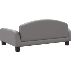 vidaXL Sofá para niños de cuero sintético 70x45x30 cm Gris Clearance