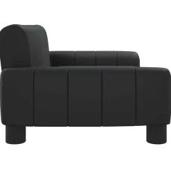 vidaXL Sofá para niños de cuero sintético 70x45x30 cm Negro Discount