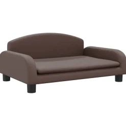 vidaXL Sofá para niños de cuero sintético marrón 70x45x30 cm Marrón