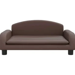 vidaXL Sofá para niños de cuero sintético marrón 70x45x30 cm Marr&oacute;n