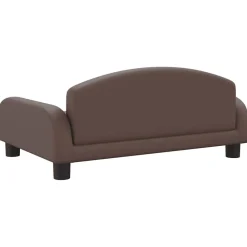vidaXL Sofá para niños de cuero sintético marrón 70x45x30 cm Marr&oacute;n