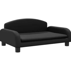 vidaXL Sofá para niños de cuero sintético 70x45x30 cm Negro Online