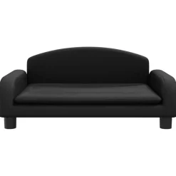 vidaXL Sofá para niños de cuero sintético 70x45x30 cm Negro Online