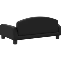 vidaXL Sofá para niños de cuero sintético 70x45x30 cm Negro Online