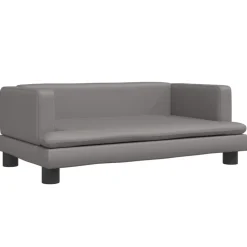 Niños vidaXL Mobiliario Para Bebés Y Niños Pequeños-Sofá para niños de cuero sintético 80x45x30 cm