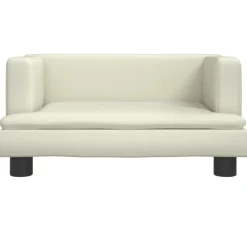 Niños vidaXL Mobiliario Para Bebés Y Niños Pequeños-Sofá para niños de cuero sintético 60x40x30 cm