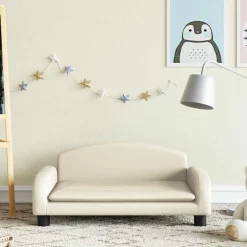 Niños vidaXL Mobiliario Para Bebés Y Niños Pequeños-Sofá para niños de cuero sintético 70x45x30 cm