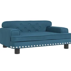 vidaXL Sofá para niños de terciopelo 70x45x30 cm Azul Outlet