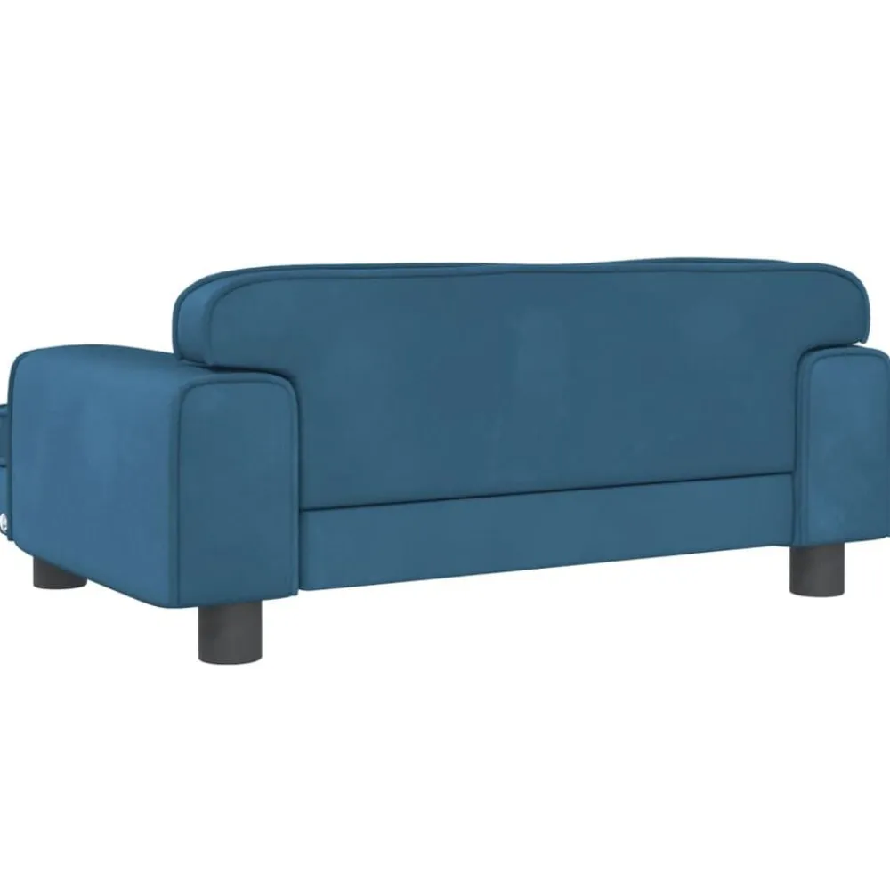vidaXL Sofá para niños de terciopelo 70x45x30 cm Azul Outlet