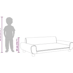 Niños vidaXL Mobiliario Para Bebés Y Niños Pequeños-Sofá para niños de terciopelo 100x54x33 cm