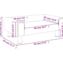 Niños vidaXL Mobiliario Para Bebés Y Niños Pequeños-Sofá para niños de terciopelo 70x45x26,5 cm