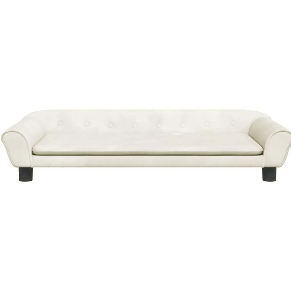 vidaXL Sofá para niños de terciopelo 100x50x26 cm Crema Sale