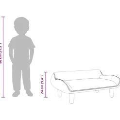 Niños vidaXL Mobiliario Para Bebés Y Niños Pequeños-Sofá para niños de tela 70x40x24 cm