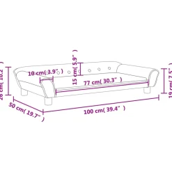 vidaXL Sofá para niños de terciopelo 100x50x26 cm Azul Best