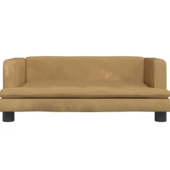 vidaXL Sofá para niños de terciopelo marrón 80x45x30 cm Marr&oacute;n Online