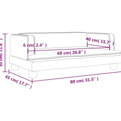 vidaXL Sofá para niños de terciopelo marrón 80x45x30 cm Marr&oacute;n Online