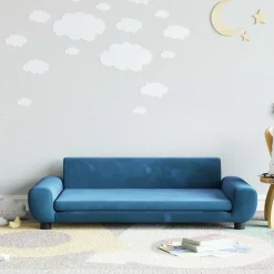 vidaXL Sofá para niños de terciopelo 100x54x33 cm Azul Hot