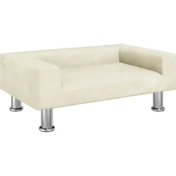 vidaXL Sofá para niños de terciopelo 70x45x26,5 cm Crema Hot