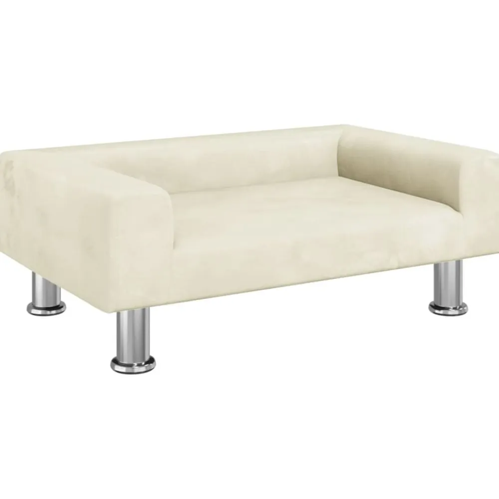 vidaXL Sofá para niños de terciopelo 70x45x26,5 cm Crema Hot
