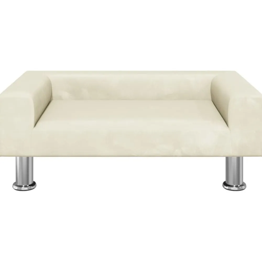 vidaXL Sofá para niños de terciopelo 70x45x26,5 cm Crema Hot