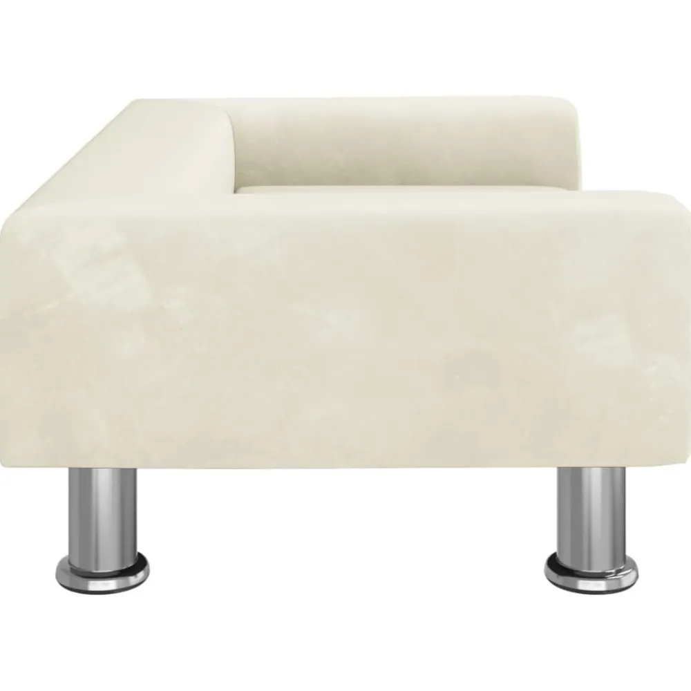 vidaXL Sofá para niños de terciopelo 70x45x26,5 cm Crema Hot