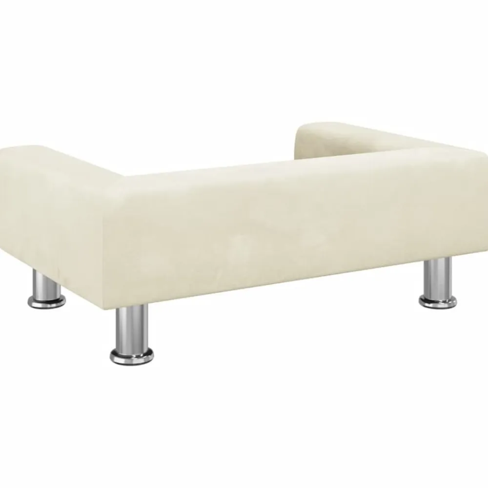vidaXL Sofá para niños de terciopelo 70x45x26,5 cm Crema Hot