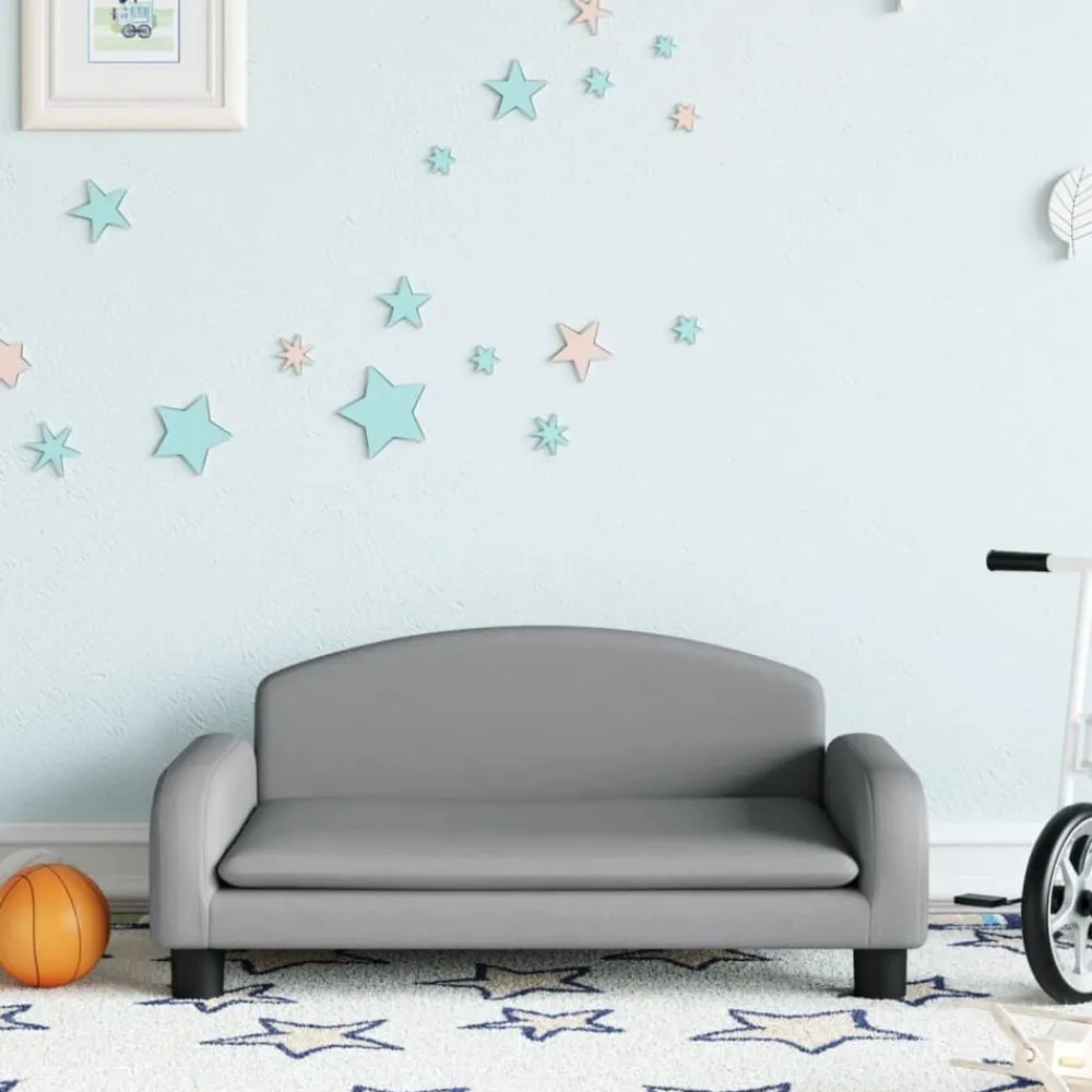 vidaXL Sofá para niños de tela 70x45x30 cm Gris claro Sale