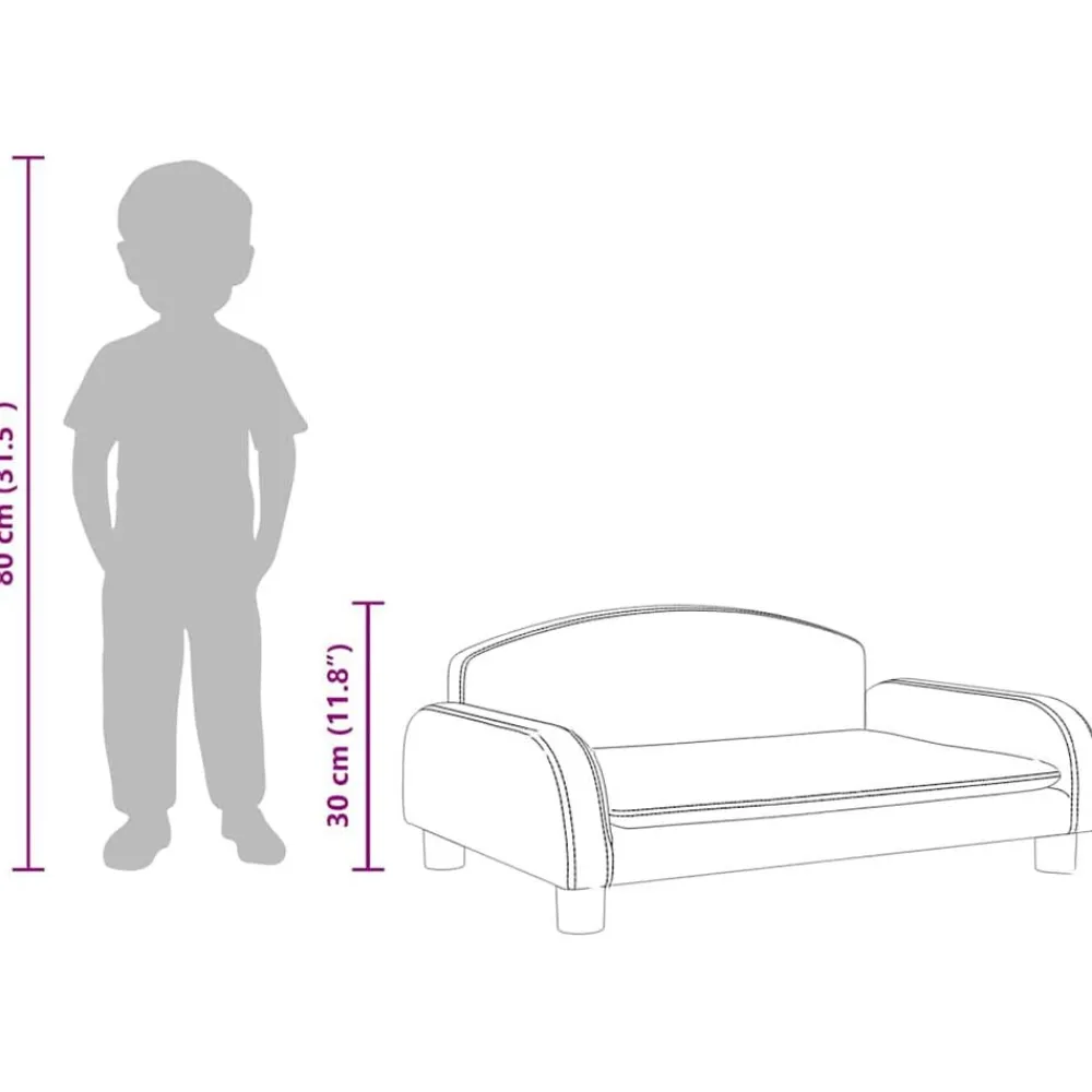 vidaXL Sofá para niños de tela 70x45x30 cm Gris claro Sale