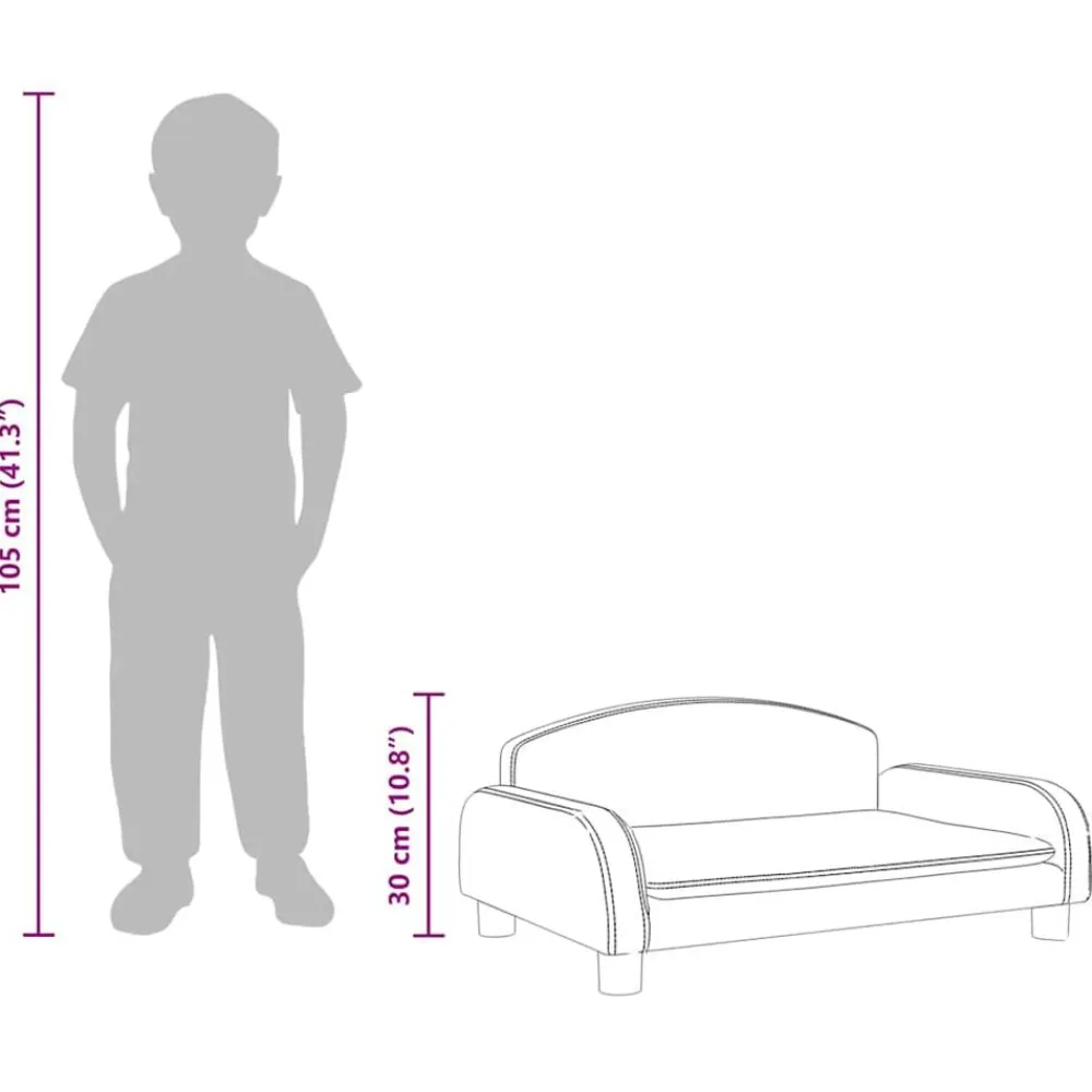 vidaXL Sofá para niños de tela 70x45x30 cm Gris claro Sale