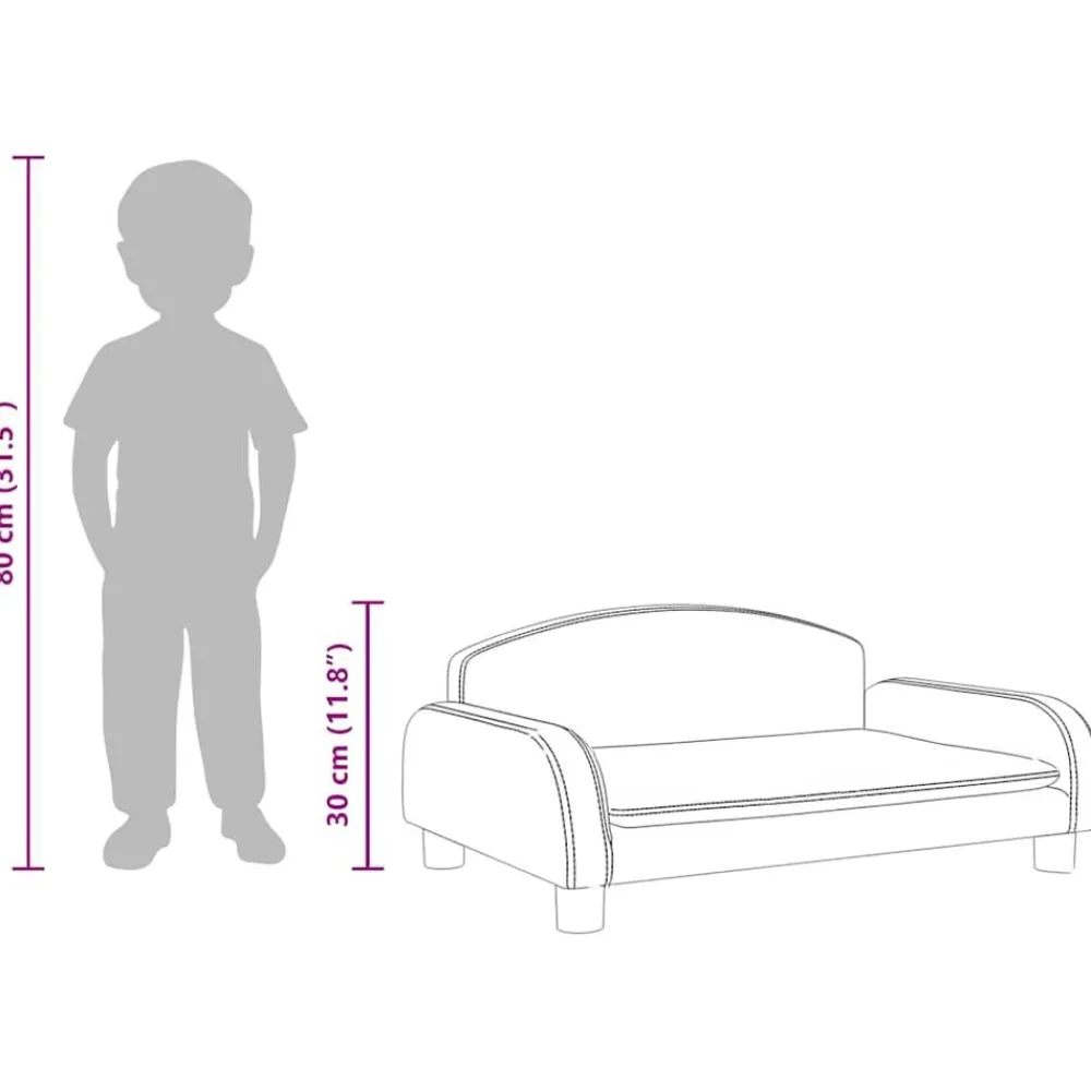 Niños vidaXL Mobiliario Para Bebés Y Niños Pequeños-Sofá para niños de tela 70x45x30 cm