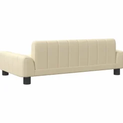 vidaXL Sofá para niños de tela 90x53x30 cm Crema Discount