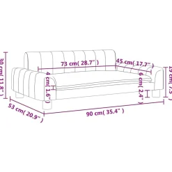vidaXL Sofá para niños de tela 90x53x30 cm Crema Discount