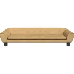 Niños vidaXL Mobiliario Para Bebés Y Niños Pequeños-Sofá para niños de terciopelo marrón 100x50x26 cm