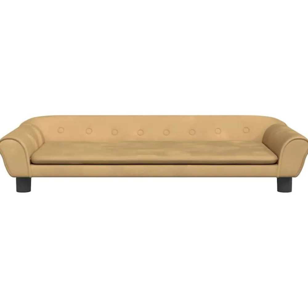 Niños vidaXL Mobiliario Para Bebés Y Niños Pequeños-Sofá para niños de terciopelo marrón 100x50x26 cm