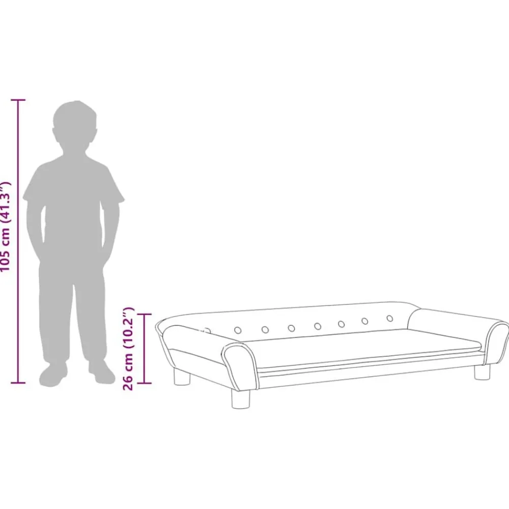 Niños vidaXL Mobiliario Para Bebés Y Niños Pequeños-Sofá para niños de terciopelo marrón 100x50x26 cm