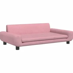 vidaXL Sofá para niños de terciopelo 100x54x33 cm Rosa Discount
