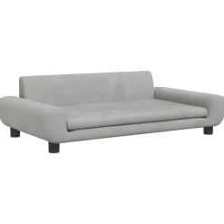 vidaXL Sofá para niños de terciopelo 100x54x33 cm Gris claro Clearance