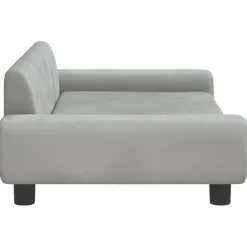 vidaXL Sofá para niños de terciopelo 100x54x33 cm Gris claro Clearance