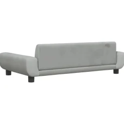 vidaXL Sofá para niños de terciopelo 100x54x33 cm Gris claro Clearance