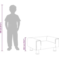 vidaXL Sofá para niños de terciopelo 50x40x26,5 cm Gris oscuro