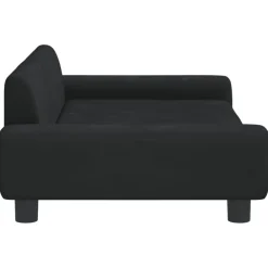 vidaXL Sofá para niños de terciopelo 100x54x33 cm Negro Best