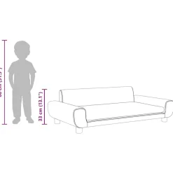vidaXL Sofá para niños de terciopelo 100x54x33 cm Negro Best