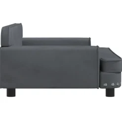 vidaXL Sofá para niños de terciopelo 90x53x30 cm Gris oscuro