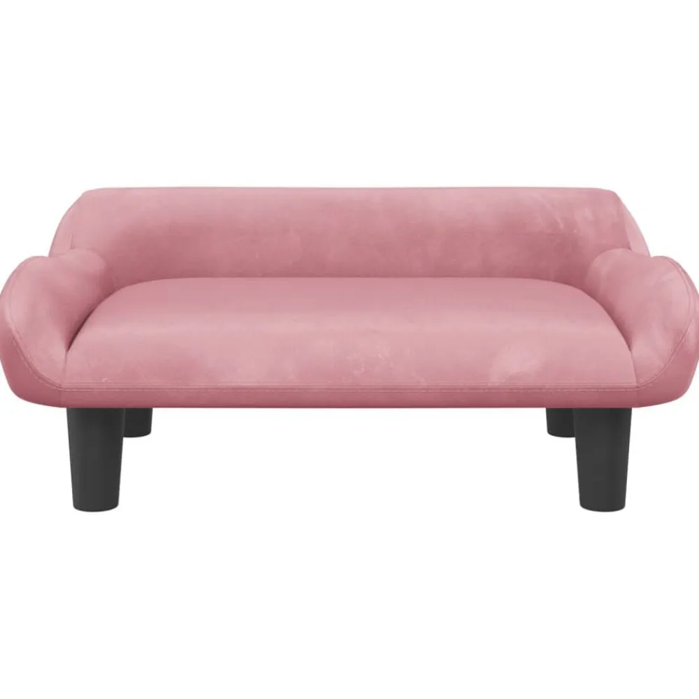 vidaXL Sofá para niños de terciopelo 70x40x24 cm Rosa Discount