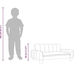 Niños vidaXL Mobiliario Para Bebés Y Niños Pequeños-Sofá para niños de tela 50x40x30 cm