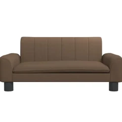 Niños vidaXL Mobiliario Para Bebés Y Niños Pequeños-Sofá para niños de tela marrón 70x45x30 cm