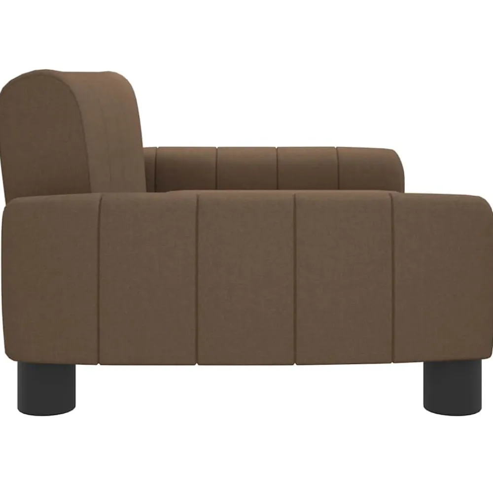 Niños vidaXL Mobiliario Para Bebés Y Niños Pequeños-Sofá para niños de tela marrón 70x45x30 cm