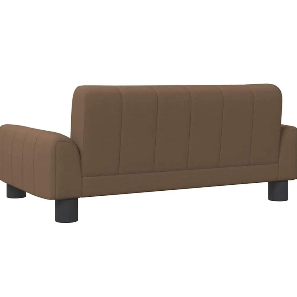 Niños vidaXL Mobiliario Para Bebés Y Niños Pequeños-Sofá para niños de tela marrón 70x45x30 cm