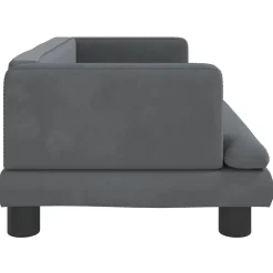 vidaXL Sofá para niños de terciopelo 80x45x30 cm Gris oscuro Discount