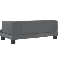 vidaXL Sofá para niños de terciopelo 80x45x30 cm Gris oscuro Discount
